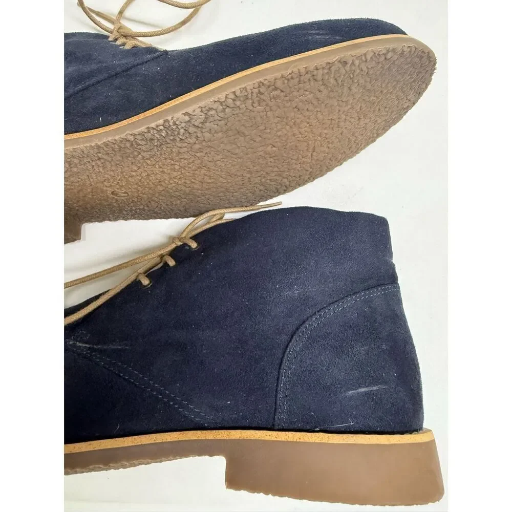 H&M Faux Suede Men’s Navy Blue Chukka Boots Size 10,5 See Description